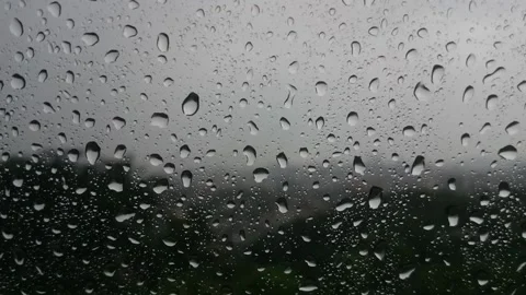 A rain droplet facing green Stock Footage 145801987