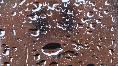 Rain droplets closeup on window Stock-Footage 123272060