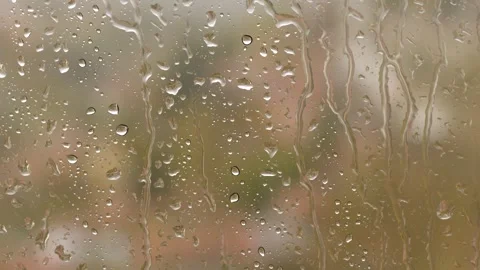 Rain Droplets Hitting the Window Video stock 333274627