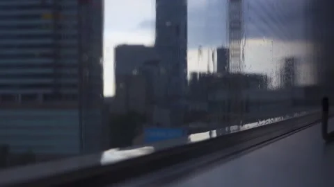 Rain droplets on o window Video stock 147753154