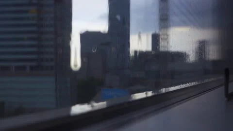 Rain droplets on o window Stock Footage 147753168