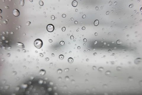 Rain Droplets on the Window 写真素材