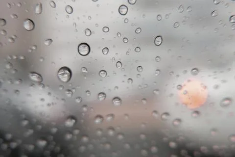 Rain Droplets on the Window 写真素材