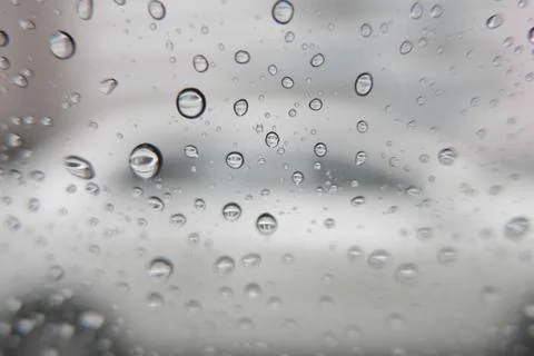 Rain Droplets on the Window 写真素材