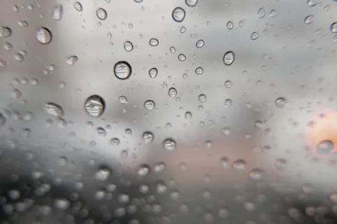 Rain Droplets on the Window 写真素材