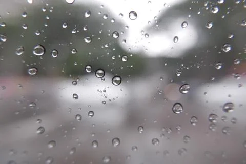 Rain Droplets on the Window 写真素材