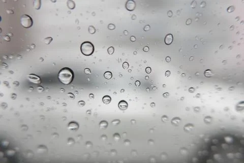 Rain Droplets on the Window 写真素材