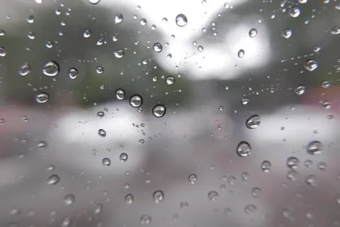 Rain Droplets on the Window 写真素材