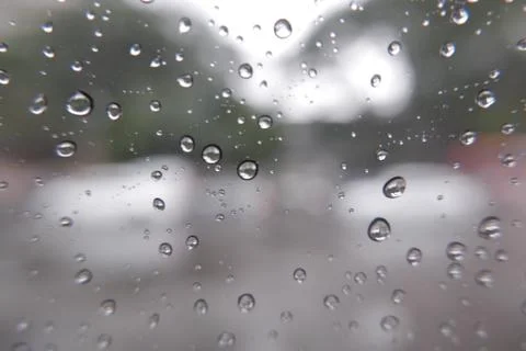 Rain Droplets on the Window 写真素材