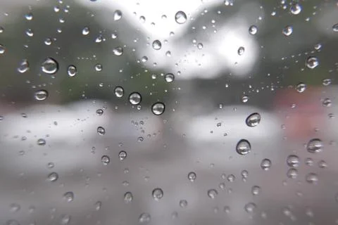 Rain Droplets on the Window 写真素材
