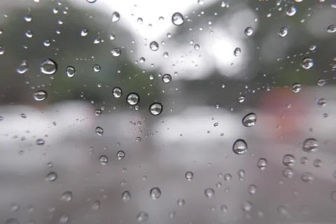 Rain Droplets on the Window 写真素材