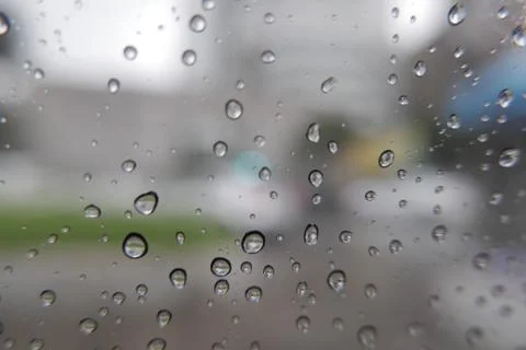 Rain Droplets on the Window 写真素材