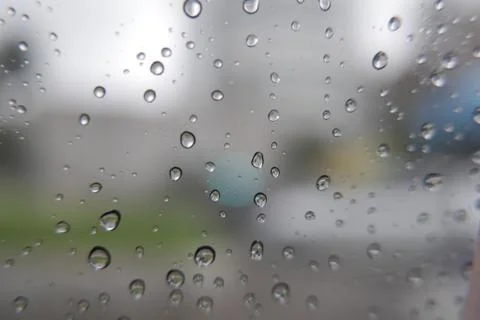 Rain Droplets on the Window 写真素材