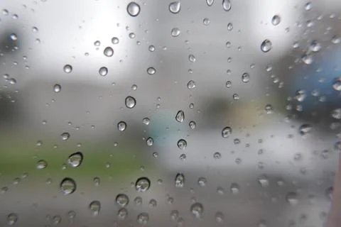 Rain Droplets on the Window 写真素材