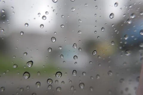 Rain Droplets on the Window 写真素材