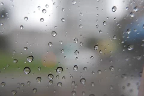 Rain Droplets on the Window 写真素材