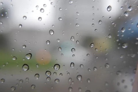 Rain Droplets on the Window 写真素材