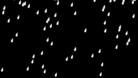 Rain drops 2d animation seamlessly looping with alpha channel 動画素材 118069695