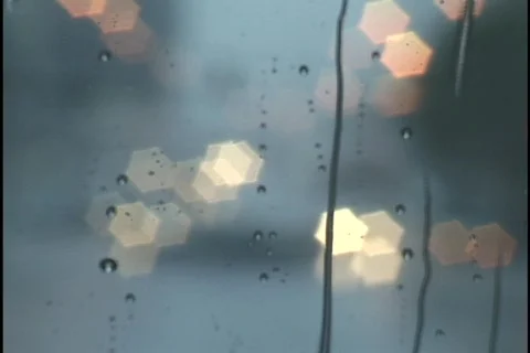 Rain Drops Against Traffic Stock Footage 298244