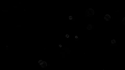 Rain Drops and Ripples on Black Background Stock Footage 296664029