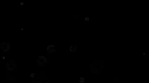 Rain Drops and Ripples on Black Background Stock Footage 296664048