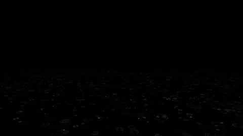 Rain Drops and Ripples on Black Background Stock Footage 296664053