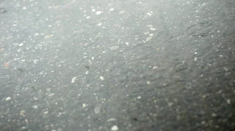 Rain drops on asphalt Stock Footage 589309
