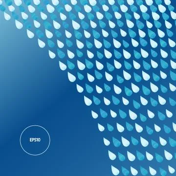 Rain drops backround. Falling water Stock Illustration