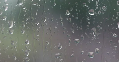 Rain drops on bay window Stock Footage 260399571