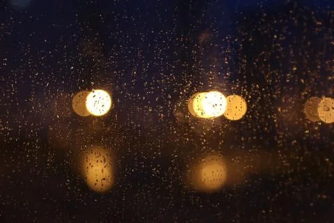 Rain drops bokeh Foto stock