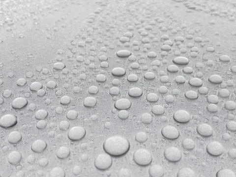Rain drops on a bonnet Foto stock
