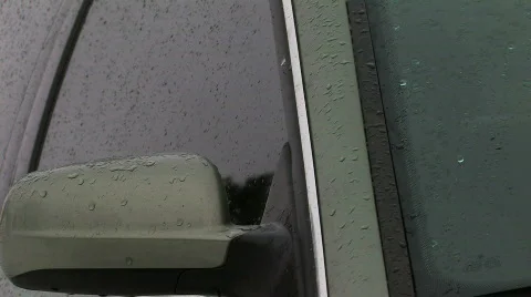Rain Drops on Car Video stock 313374