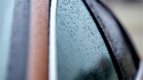 Rain drops by car Stock Footage 77828378