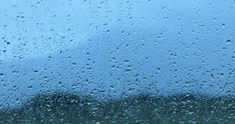 Rain Drops on car glass Stock Footage 293053975