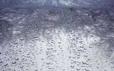Rain drops on a car low Stock Photos