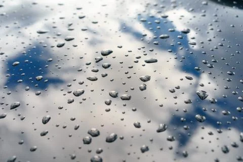 Rain drops on car window charming photo inspiration Stock Photos