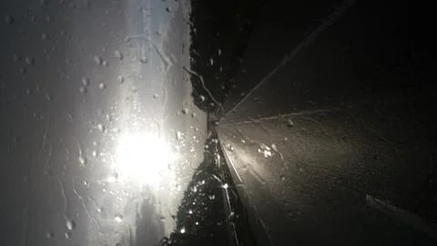 Rain drops on car window Stock Photos