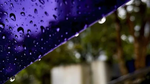 Rain Drops on Car Window Visor Stock Photos