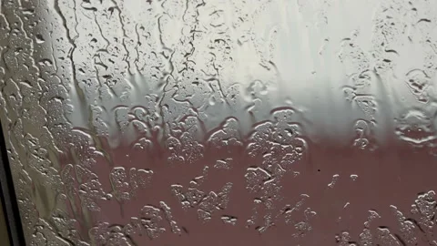 Rain drops on clear window Stock Footage 135441523
