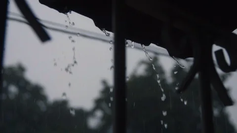 Rain drops dripping from window Video stock 115509068