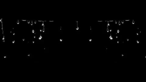 Rain Drops Effects isolated on black background stock video Vidéo 306940277