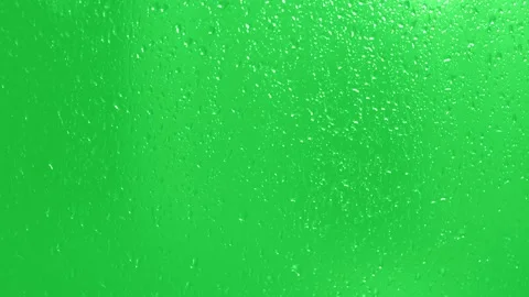 Rain Drops Falling down on green background. Stock Footage 169634461