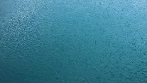 Rain Drops Falling into the Ocean. Seamless Loop Copy Space Video stock 118429312