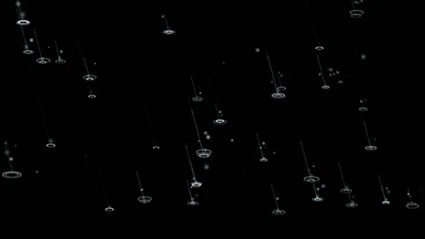 Rain Drops Falling with Puddle 스톡 동영상 147841447