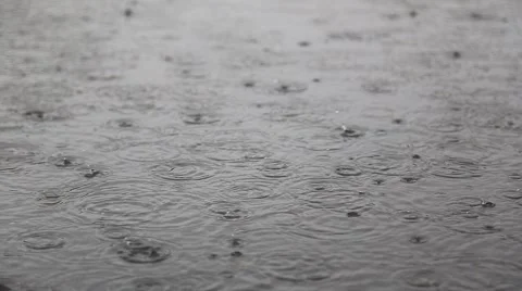 Rain drops falling on the street 스톡 동영상 42044920