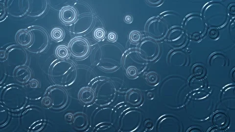 Rain drops falling on water and ripples expanding seamless loop animation Stock Footage 347085851