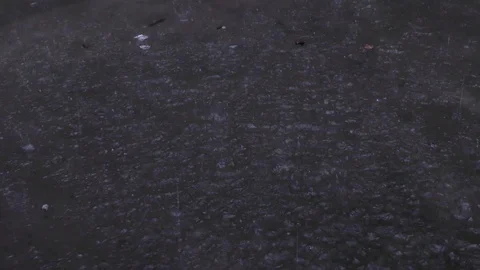 Rain drops falling in the water in dark place Video stock 114386243