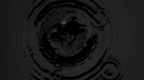 Rain drops falling on the water Stock Footage 8825833