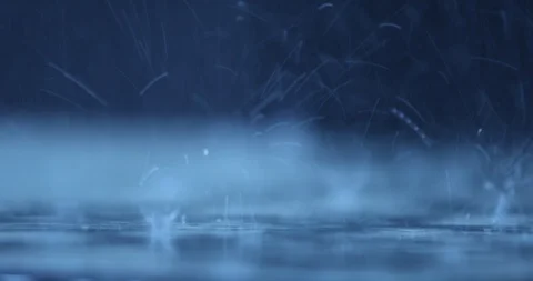 Rain drops on the floor Stock Footage 97962229