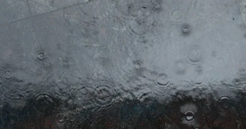 Rain drops on the floor Video stock 161742877